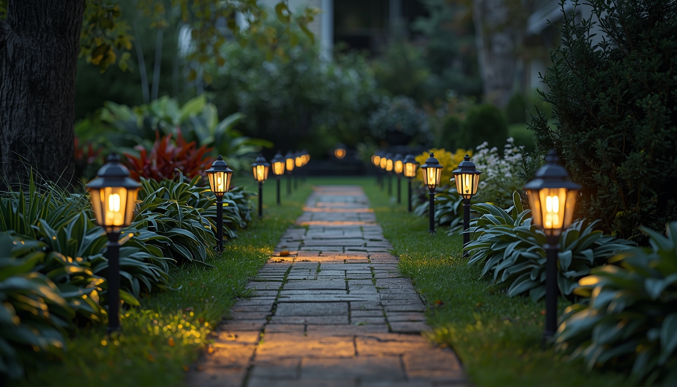 Pathway lights along a garden path from Zyrallexchrel